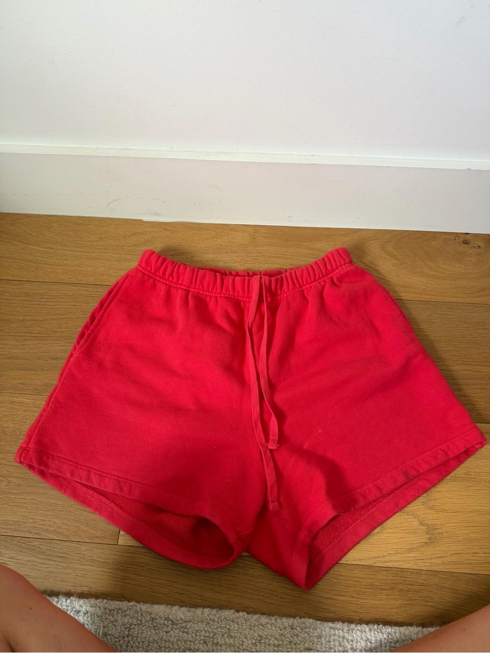 Daily Drills Red French Terry Sweat Shorts